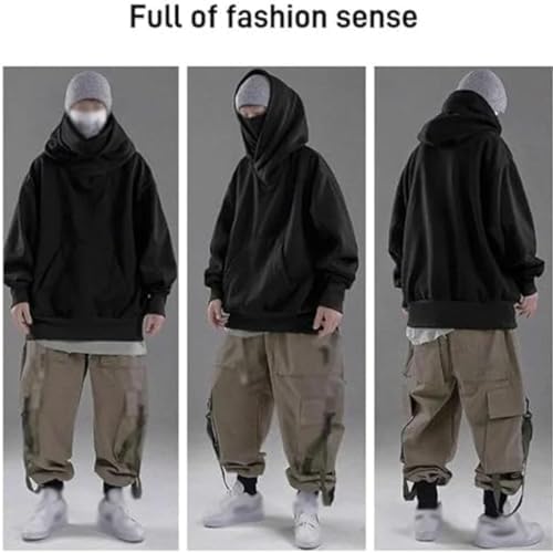 GuYaNa Fall Unisex Oversized Hip-Hop Hoodies, Ninja Double